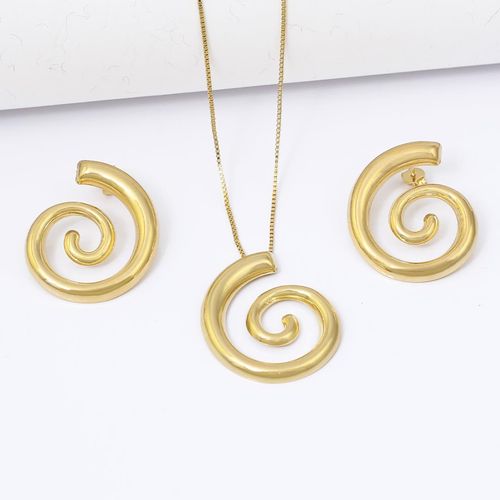 Brinco ouro espiral