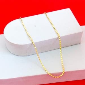 Colar OURO esferinhas achatadas