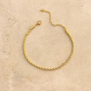 Pulseira ouro cordão baiano fino