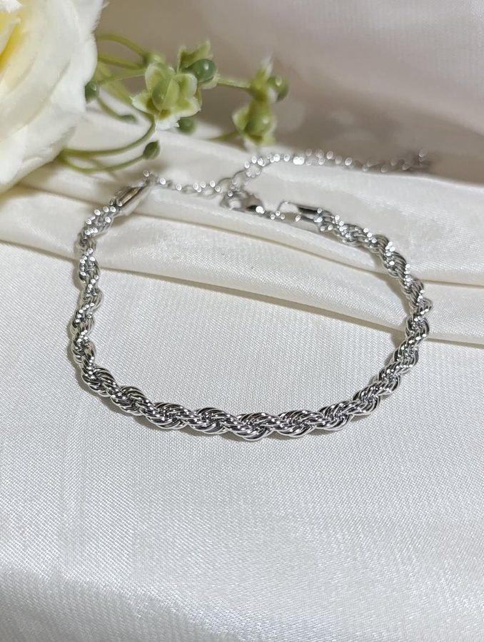 Pulseira rodio cordão baiano gosso
