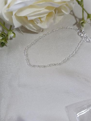 Pulseira prata esferinhas elos
