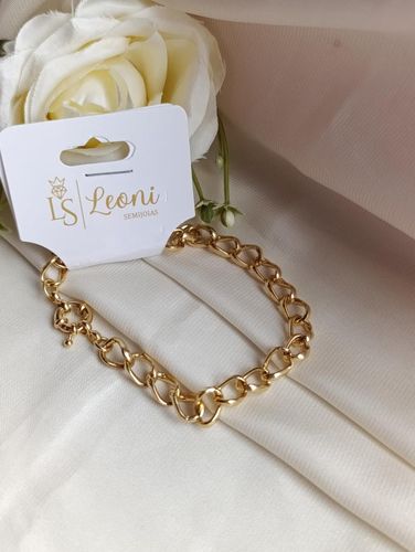 Pulseira ouro corrente fecho boia